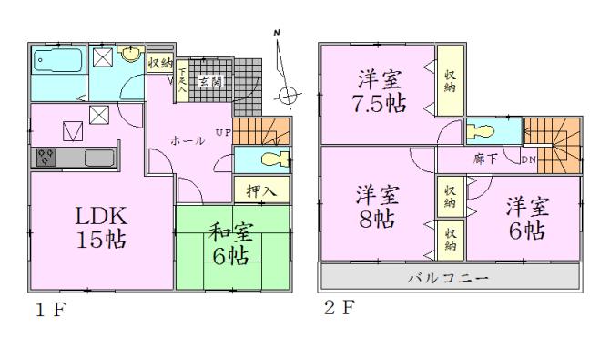 Floor plan. 25,800,000 yen, 4LDK, Land area 248.67 sq m , Building area 105.99 sq m