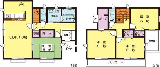 Floor plan. 27,800,000 yen, 4LDK, Land area 284.97 sq m , Building area 104.74 sq m all one building application order