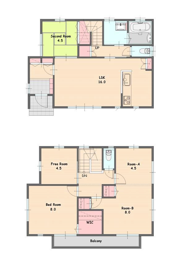 Floor plan. (Compartment No.6), Price 30.5 million yen, 4LDK, Land area 223.98 sq m , Building area 109.3 sq m