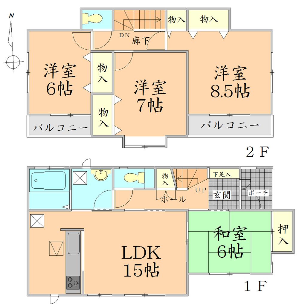 Floor plan. 28.8 million yen, 4LDK, Land area 188.37 sq m , Building area 100.6 sq m