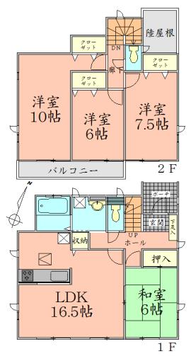 Floor plan. 29.5 million yen, 4LDK, Land area 192.86 sq m , Building area 105.99 sq m