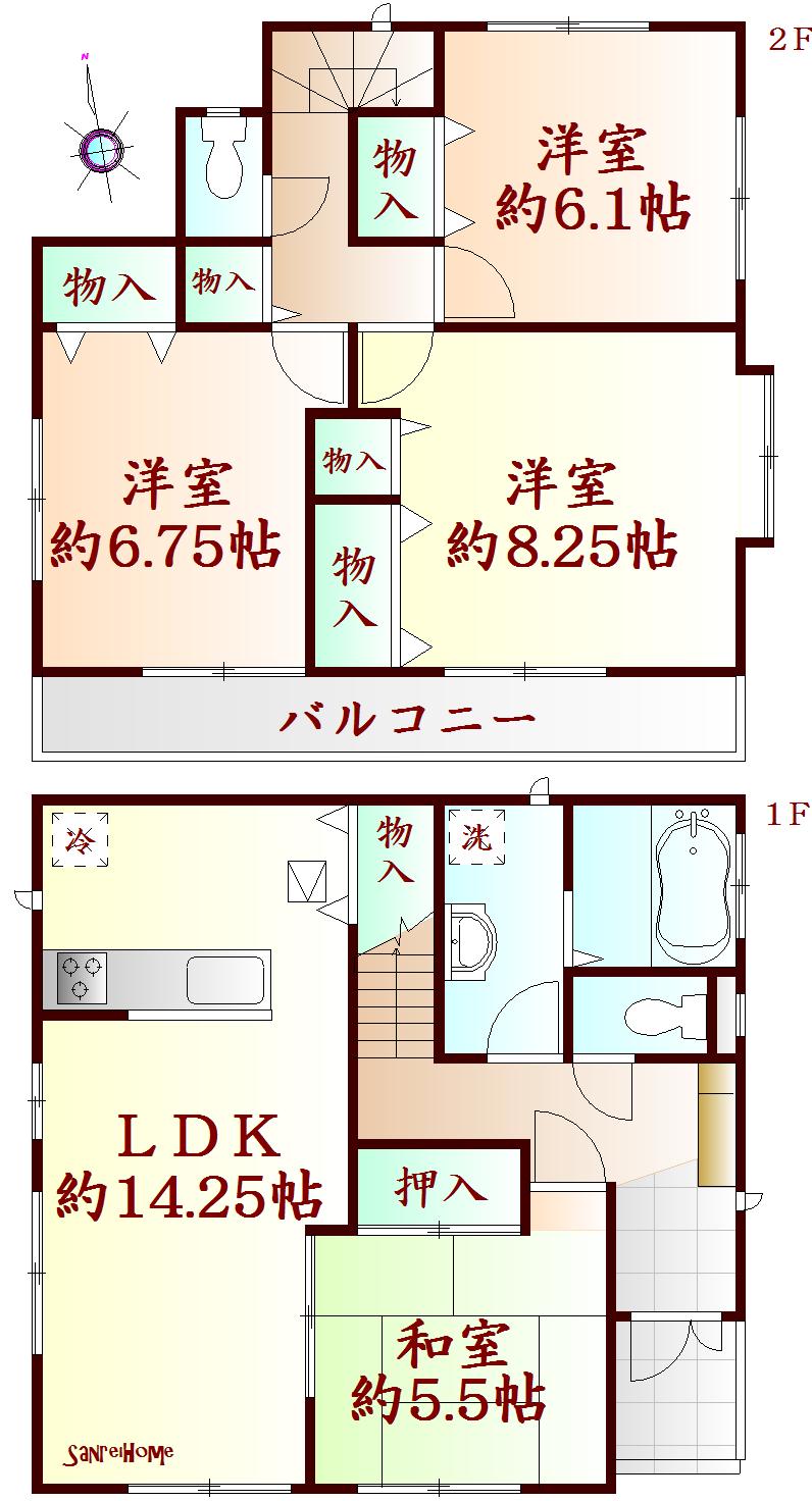 Floor plan. Natori City Masuda to elementary school 400m