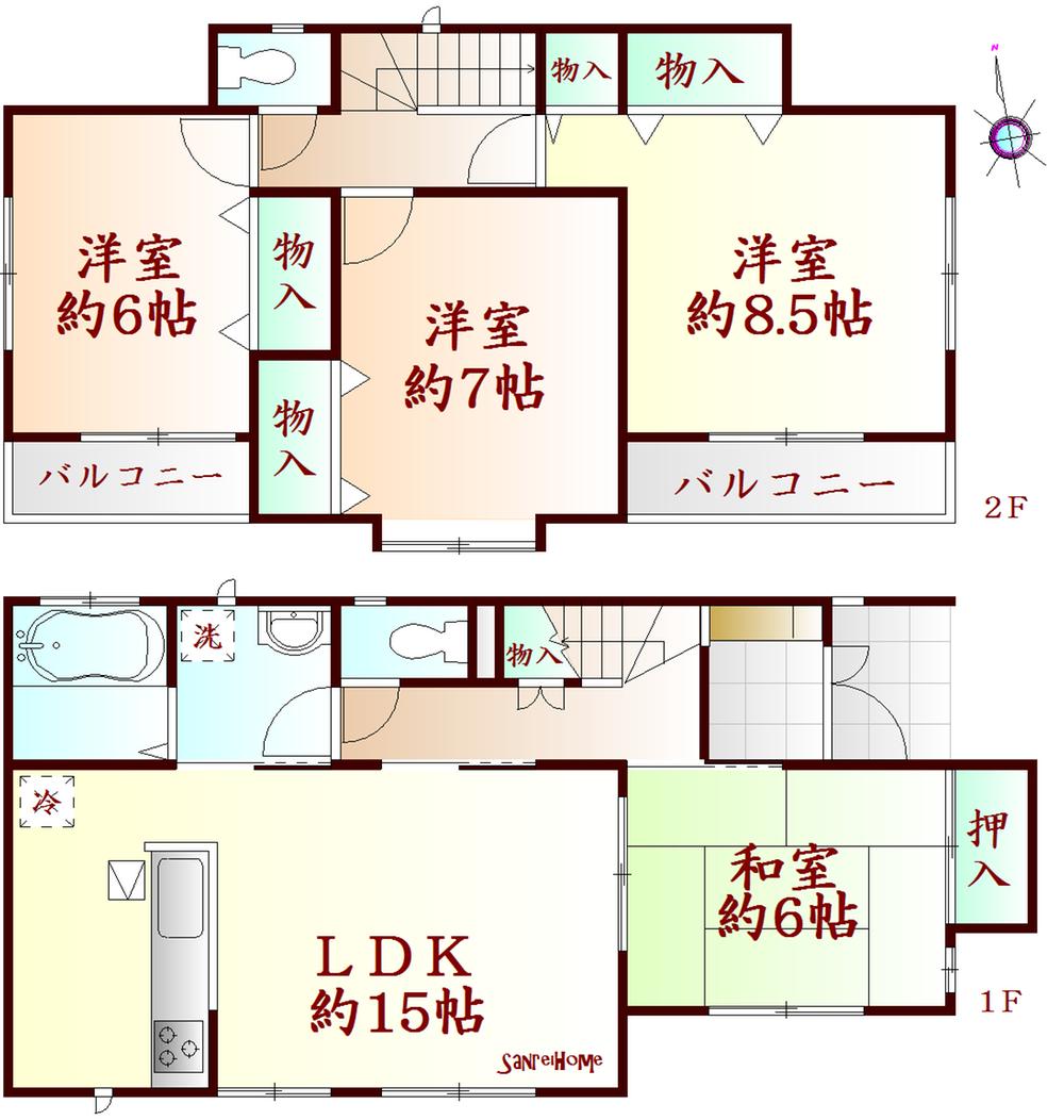 Floor plan. Natori City Masuda to elementary school 400m