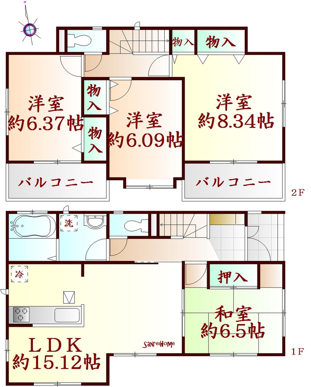 Floor plan. Natori City Masuda to elementary school 400m