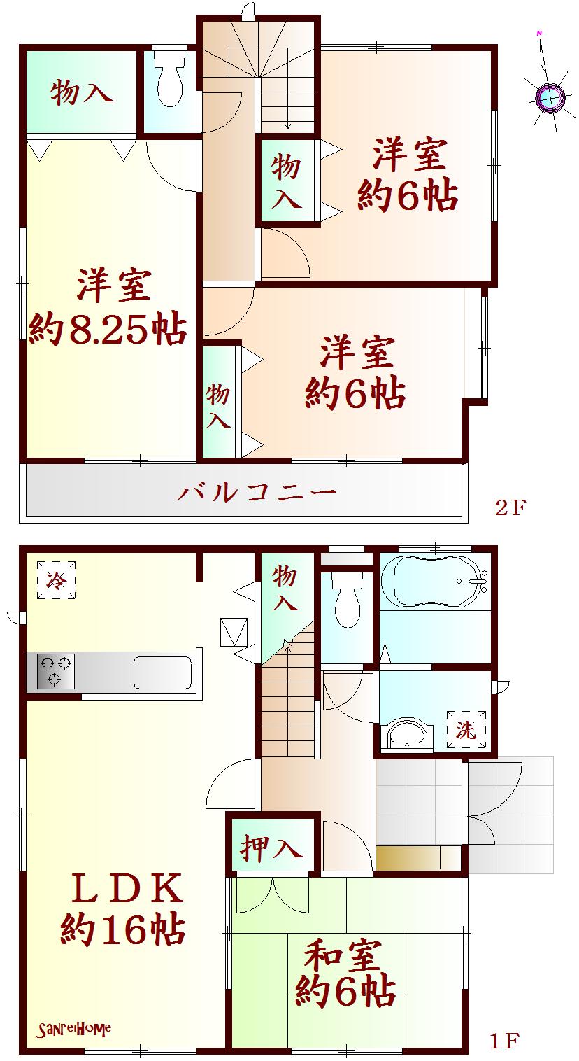 Floor plan. Natori City Masuda to elementary school 400m