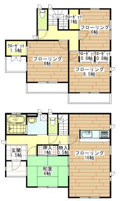 Floor plan. 27,800,000 yen, 4LDK, Land area 146.48 sq m , Building area 106.81 sq m