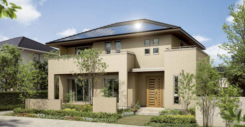 Building plan example (Perth ・ appearance). PanaHome "Kasatofamio" image Perth