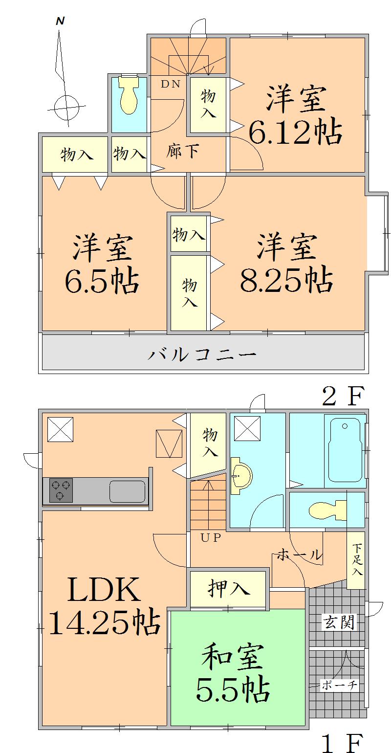 Floor plan. 27.5 million yen, 4LDK, Land area 200.36 sq m , Building area 109.78 sq m