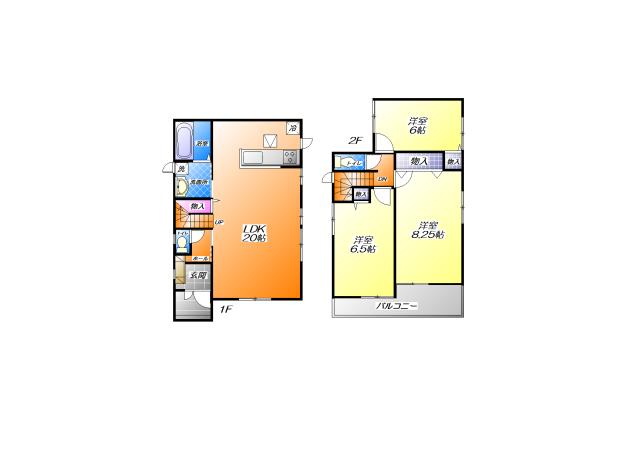 Floor plan. (B Building), Price 26.5 million yen, 3LDK, Land area 102.61 sq m , Building area 92.32 sq m
