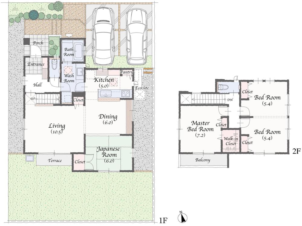 Floor plan. (57-12), Price 31.7 million yen, 4LDK, Land area 182 sq m , Building area 106.4 sq m