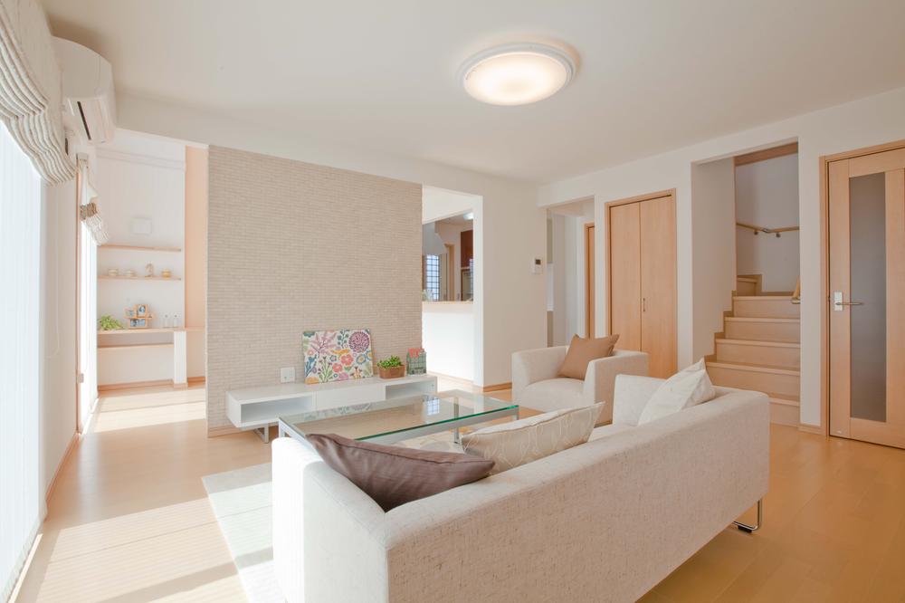 Living. Decorate the wall one side in the eco-carat