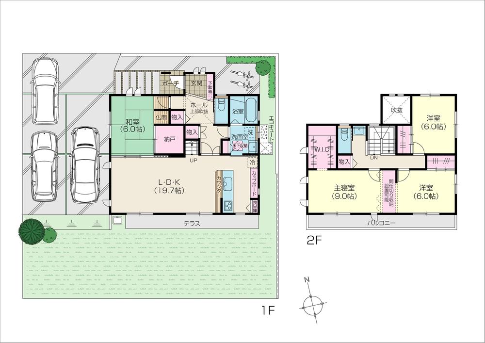 Floor plan. Natori area of ​​vibrant attention
