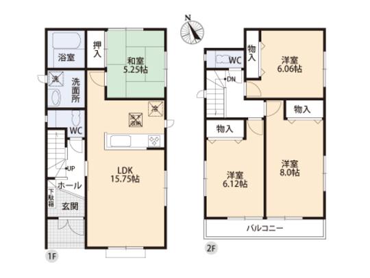 Floor plan. 25,500,000 yen, 4LDK, Land area 121.59 sq m , Building area 97.29 sq m floor plan
