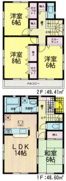 Floor plan. 19.9 million yen, 4LDK, Land area 218.8 sq m , Building area 98.01 sq m