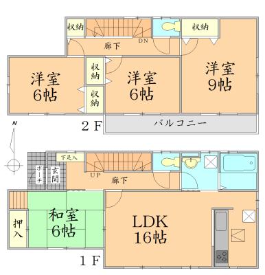 Floor plan. 28.8 million yen, 4LDK, Land area 292.1 sq m , Building area 105.98 sq m