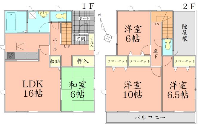 Floor plan. 23.8 million yen, 4LDK, Land area 202.51 sq m , Building area 105.99 sq m