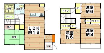 Floor plan. 25,800,000 yen, 4LDK, Land area 156.5 sq m , Building area 111.16 sq m