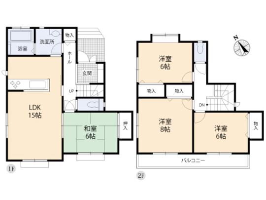Floor plan. 19.6 million yen, 4LDK, Land area 129.64 sq m , Building area 99.36 sq m floor plan