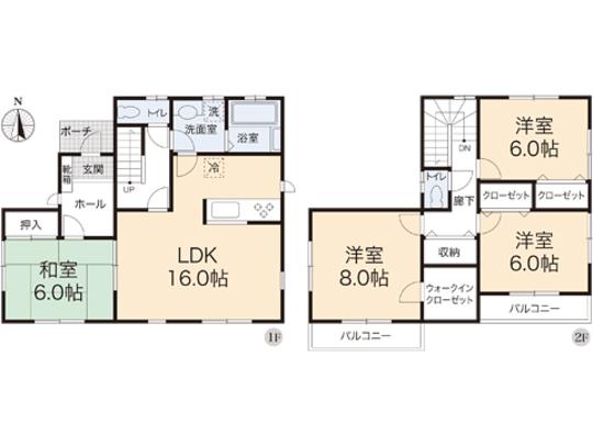 Floor plan. 28.8 million yen, 4LDK, Land area 291.75 sq m , Building area 105.99 sq m floor plan