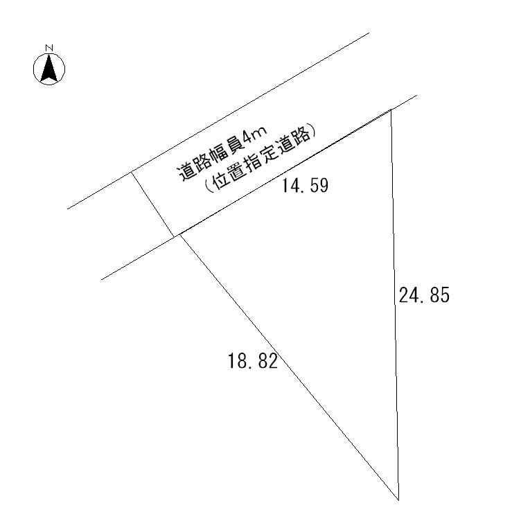 Compartment figure. Land price 5.3 million yen, Land area 130.62 sq m Sankakuchi