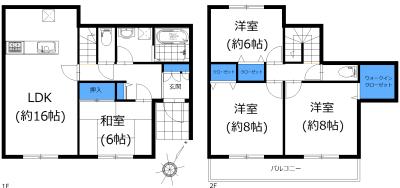 Floor plan. 27,800,000 yen, 4LDK, Land area 172.85 sq m , Building area 105.99 sq m
