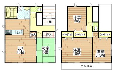 Floor plan. 23.8 million yen, 4LDK, Land area 202.51 sq m , Building area 105.99 sq m
