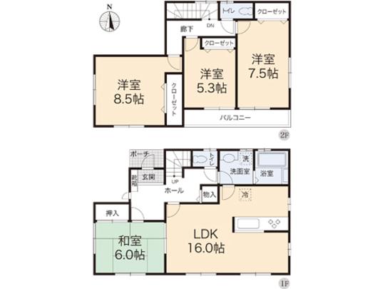 Floor plan. 28.8 million yen, 4LDK, Land area 291.71 sq m , Building area 105.98 sq m floor plan
