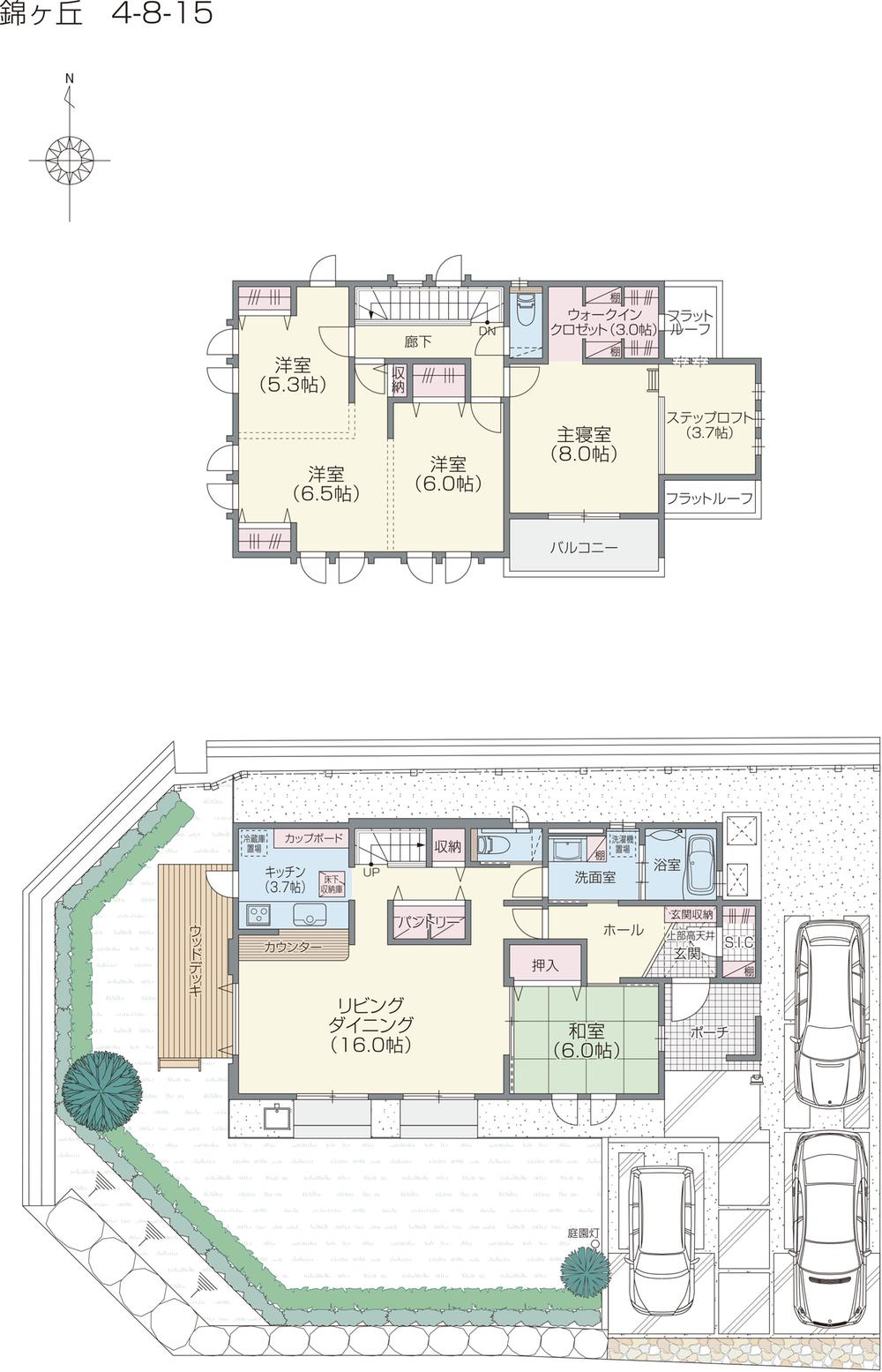 Floor plan. (4-8-15), Price 42,700,000 yen, 5LDK, Land area 280.08 sq m , Building area 134.14 sq m