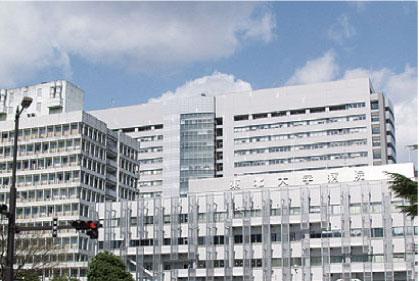 Hospital. About 6 minutes in the 2400m car to Tohoku University Hospital