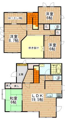 Floor plan. 29,900,000 yen, 4LDK, Land area 229 sq m , Building area 123.79 sq m