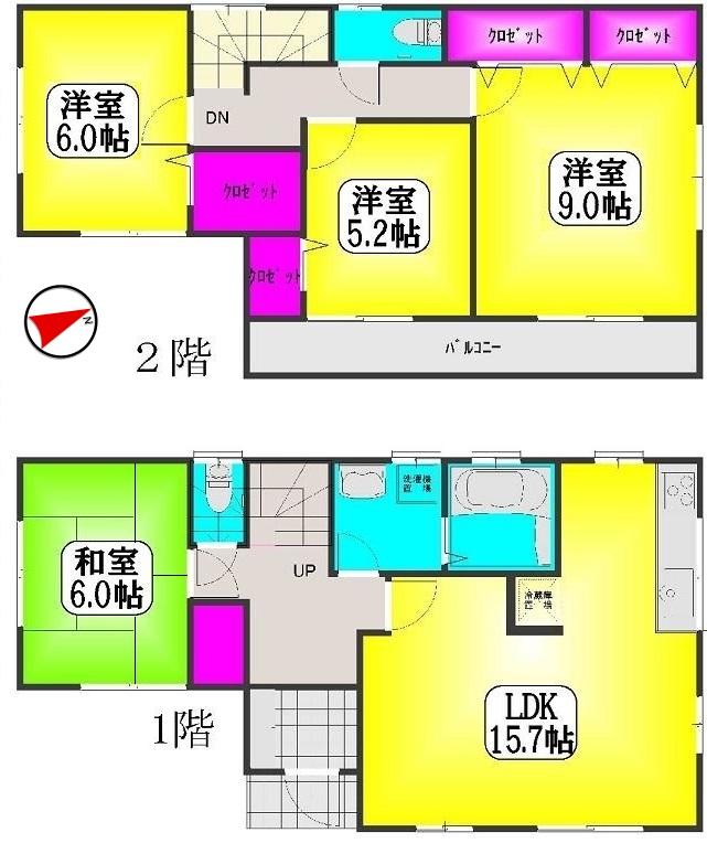 Floor plan. (18 Building), Price 34 million yen, 4LDK, Land area 175.58 sq m , Building area 104.33 sq m
