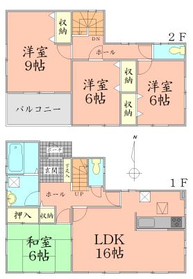 Floor plan. 28.8 million yen, 4LDK, Land area 292.59 sq m , Building area 105.98 sq m