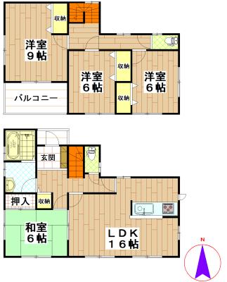 Floor plan. 28.8 million yen, 4LDK, Land area 296.6 sq m , Building area 124.24 sq m