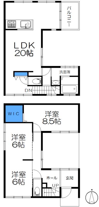 Floor plan. 19.2 million yen, 3LDK, Land area 196.59 sq m , Building area 99.36 sq m