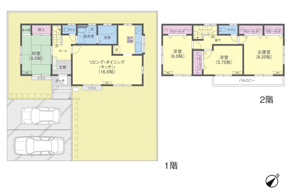 Floor plan. (4 Building), Price 35,800,000 yen, 4LDK, Land area 181.64 sq m , Building area 105.16 sq m