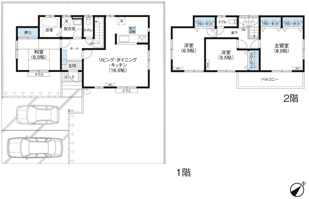 Floor plan. (5 Building), Price 35,800,000 yen, 4LDK, Land area 182.22 sq m , Building area 103.5 sq m