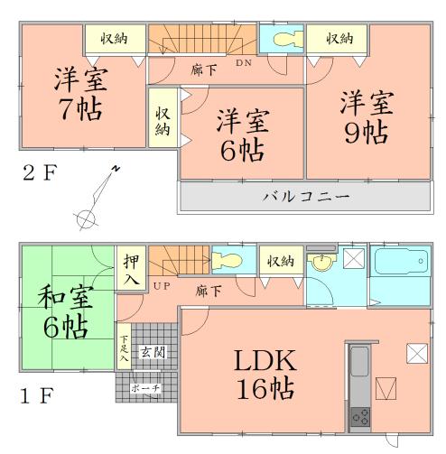 Floor plan. 35,800,000 yen, 4LDK, Land area 297.55 sq m , Building area 105.99 sq m