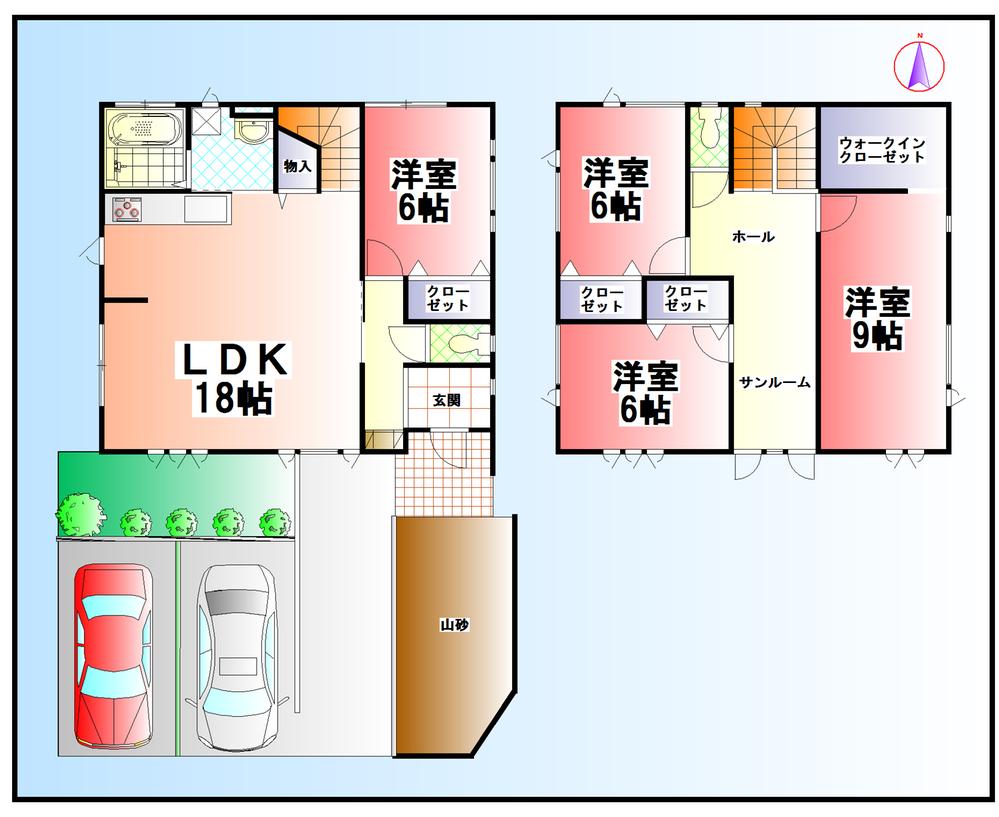 Floor plan. 28,300,000 yen, 4LDK, Land area 182.78 sq m , Building area 118.13 sq m