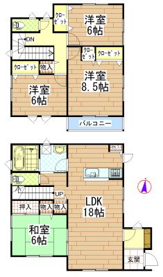 Floor plan. 25,800,000 yen, 4LDK, Land area 156.5 sq m , Building area 111.16 sq m