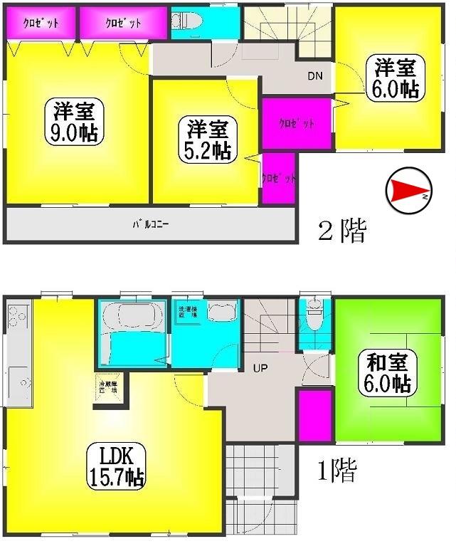 Floor plan. (25 Building), Price 33,500,000 yen, 4LDK, Land area 175.76 sq m , Building area 104.33 sq m