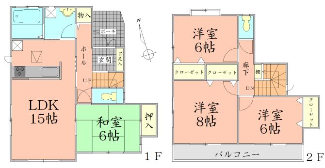 Floor plan. 19.6 million yen, 4LDK, Land area 129.65 sq m , Building area 99.36 sq m