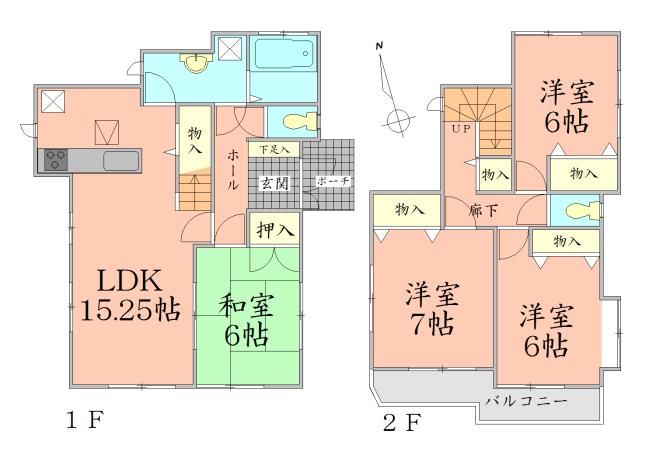 Floor plan. 18 million yen, 4LDK, Land area 185.59 sq m , Building area 98.12 sq m