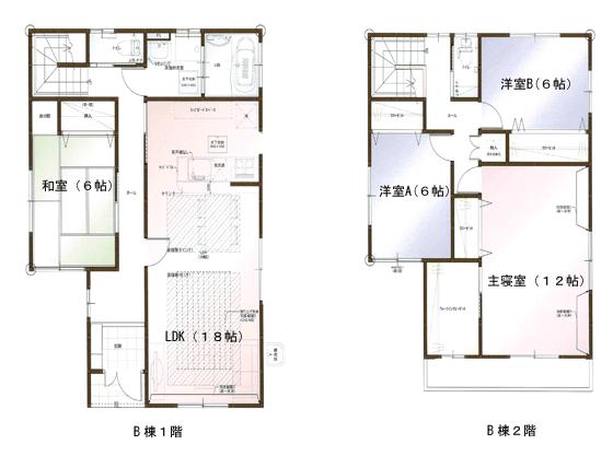 Floor plan. (B Building), Price 38,500,000 yen, 4LDK, Land area 240.71 sq m , Building area 125.86 sq m