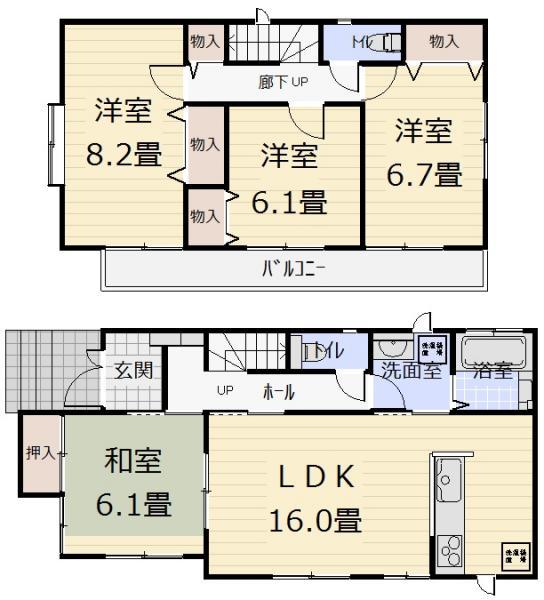 Floor plan. 23.8 million yen, 4LDK, Land area 143.44 sq m , Building area 103.5 sq m
