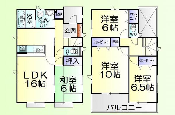Floor plan. 26,800,000 yen, 4LDK, Land area 169.53 sq m , Building area 105.16 sq m