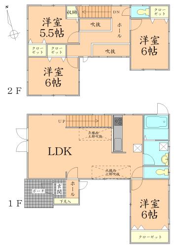 Floor plan. 28 million yen, 4LDK, Land area 210.81 sq m , Building area 102.26 sq m