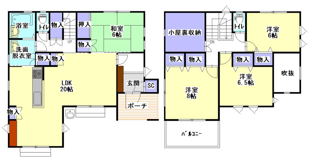 Floor plan. 27,400,000 yen, 4LDK, Land area 222.76 sq m , Building area 114.27 sq m