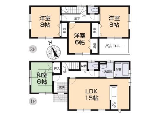 Floor plan. 24,300,000 yen, 4LDK, Land area 177.36 sq m , Building area 105.99 sq m floor plan
