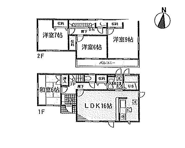 Floor plan. (1 Building), Price 51,800,000 yen, 4LDK, Land area 171.02 sq m , Building area 105.99 sq m