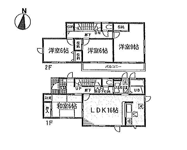 Floor plan. (Building 2), Price 50,800,000 yen, 4LDK, Land area 167.87 sq m , Building area 105.98 sq m